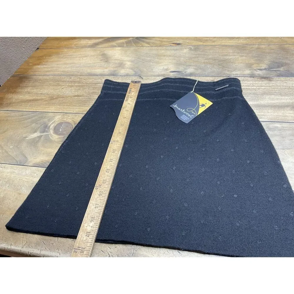 Smartwool Mini Dot Reversible Black Mini Skirt Sweater Knit Womens XS NWT